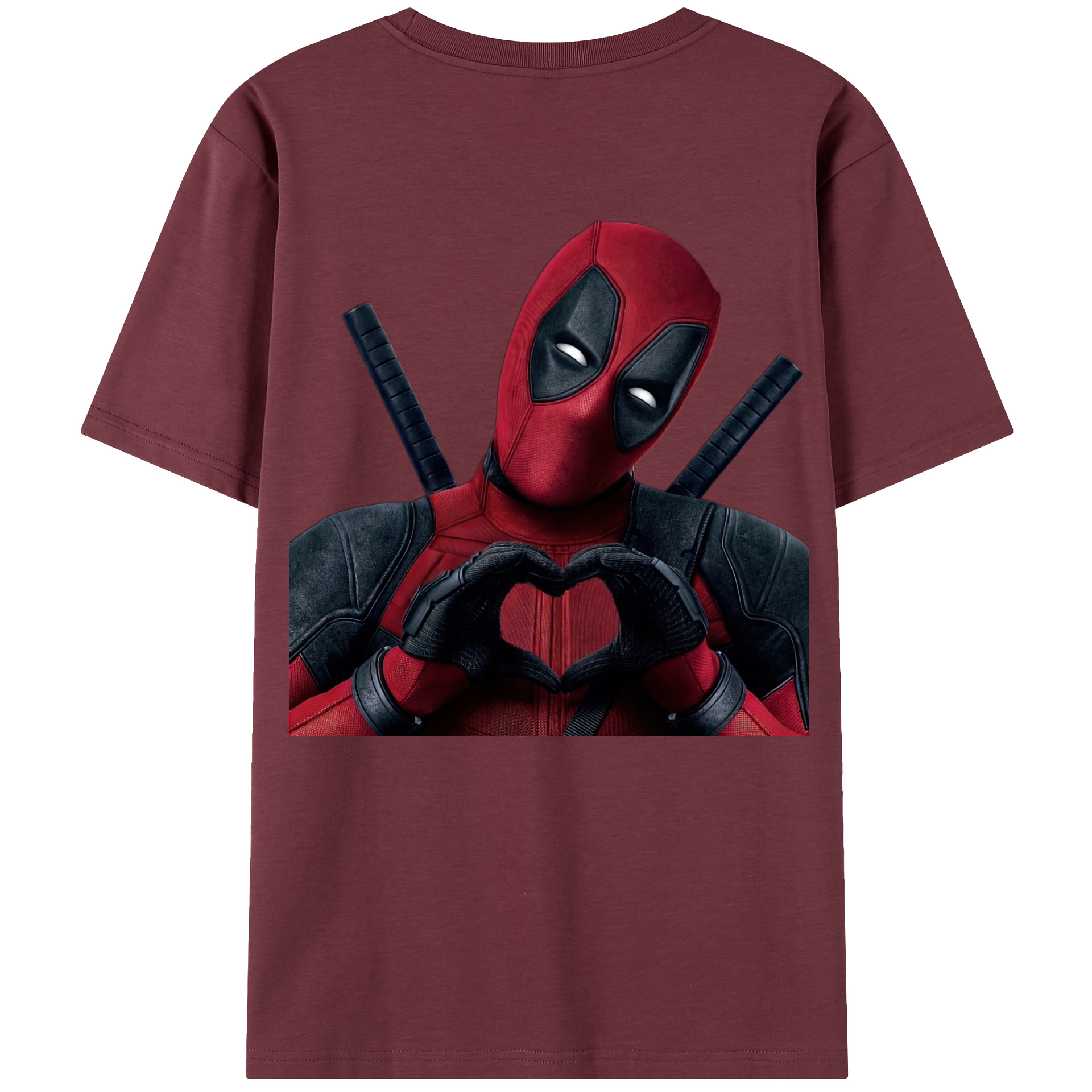 （画像用） Deadpool デッドプール 綿100％半袖Tシャツ（背面プリント）